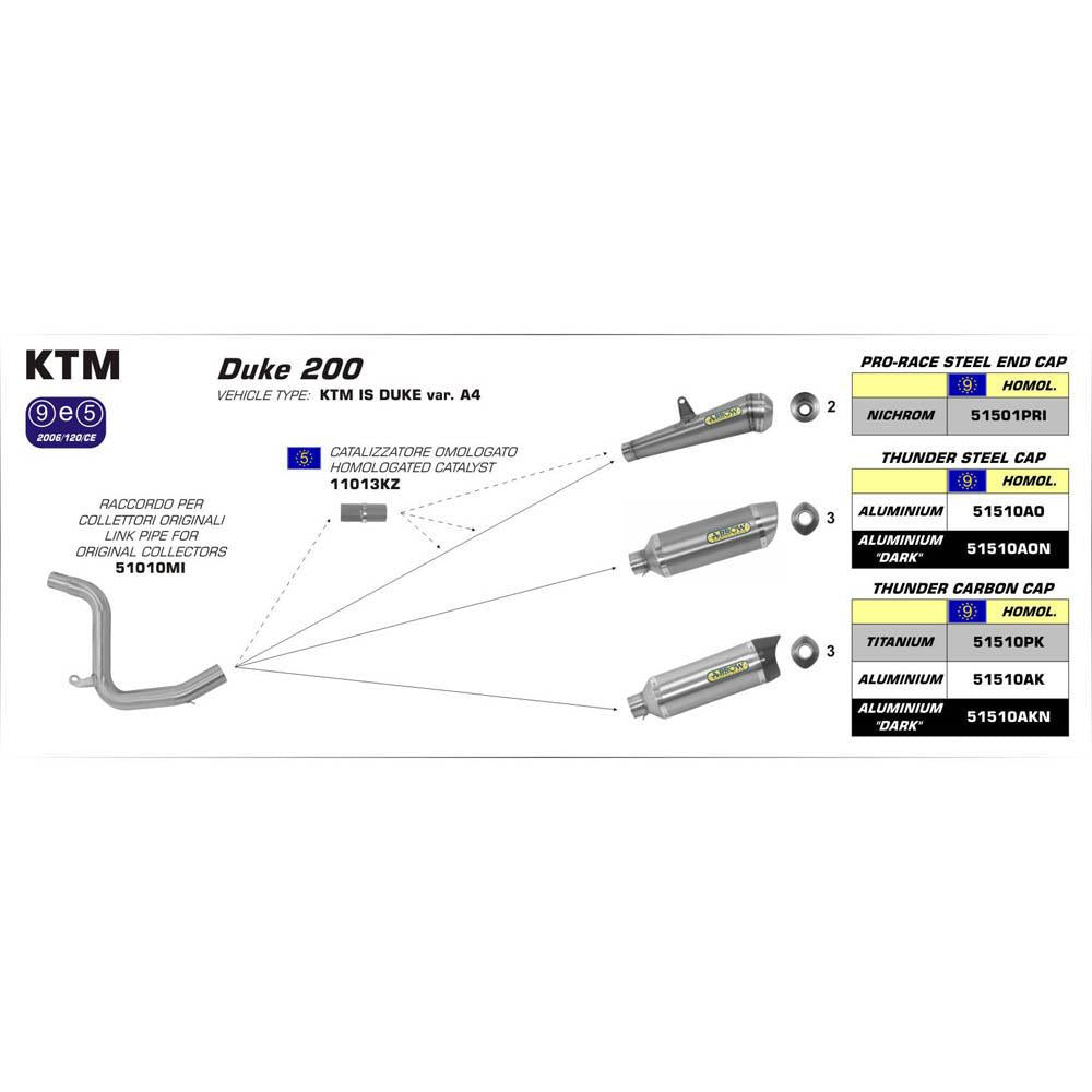 ARROW 51010MI  Link Pipe - Stainless Non-Cat