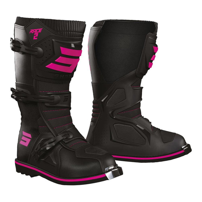 Shot Race 2 Kid Boots Black/Pink Hover Image