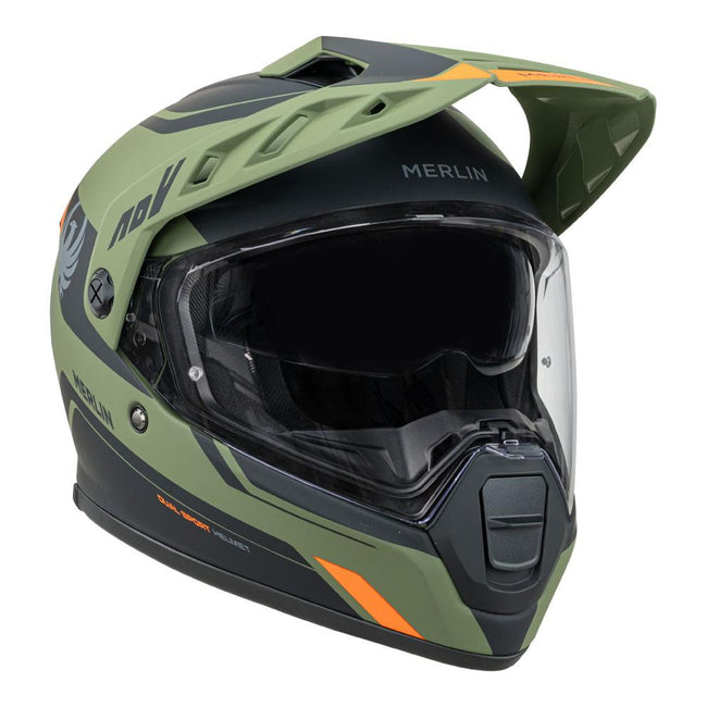 Merlin Torres Block Helmet Matt Green Main Image