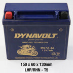 DYNAVOLT MG7A-4A BATTERY 12V AGM Nano Gel 7Ah