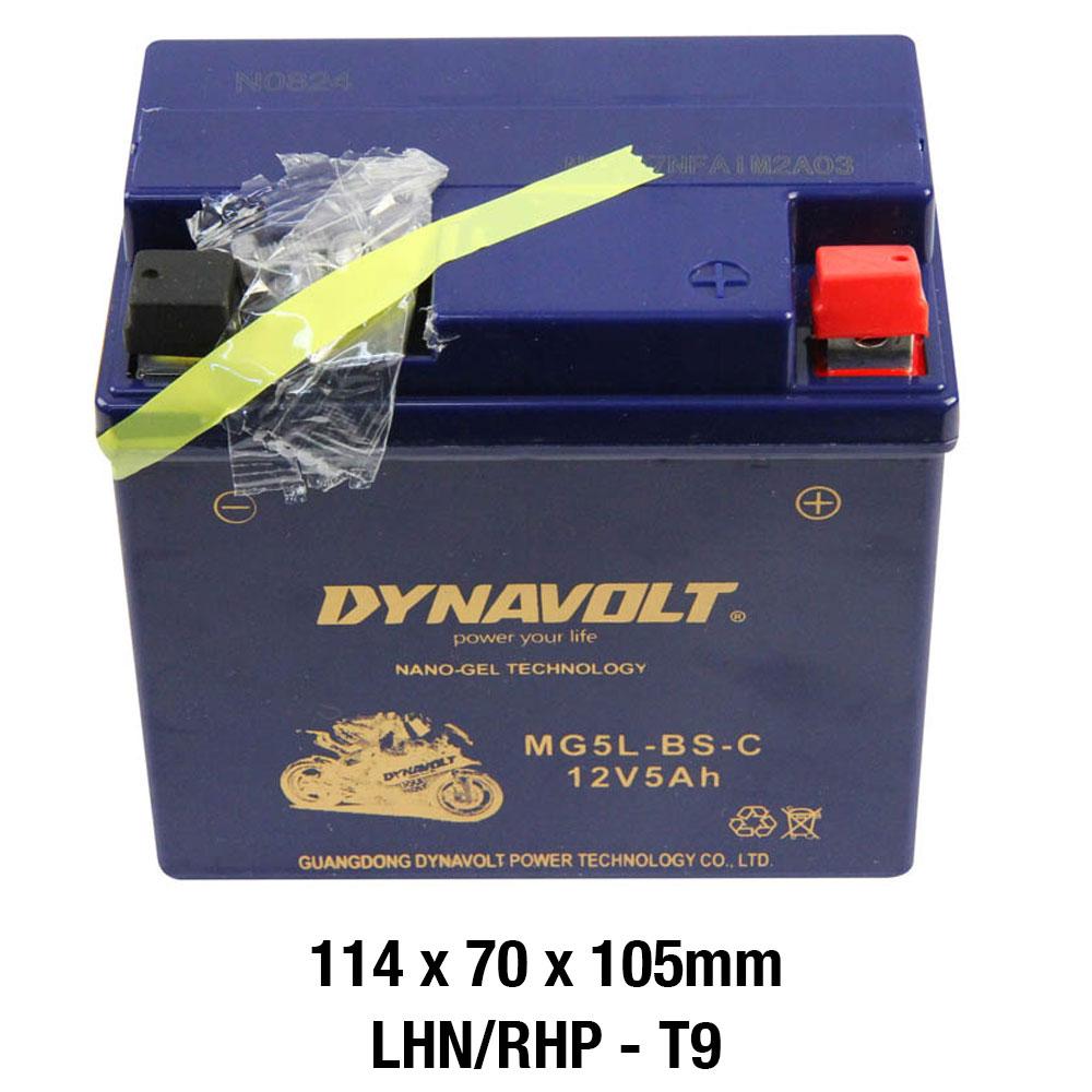 DYNAVOLT MG5L-BS-C BATTERY 12V AGM Nano Gel 5Ah