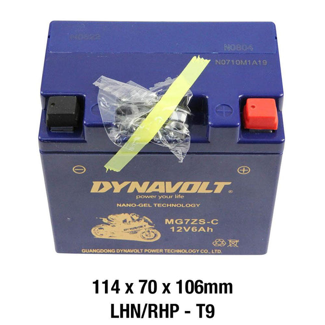 DYNAVOLT MG7ZS-C BATTERY 12V AGM Nano Gel 6Ah Main Image
