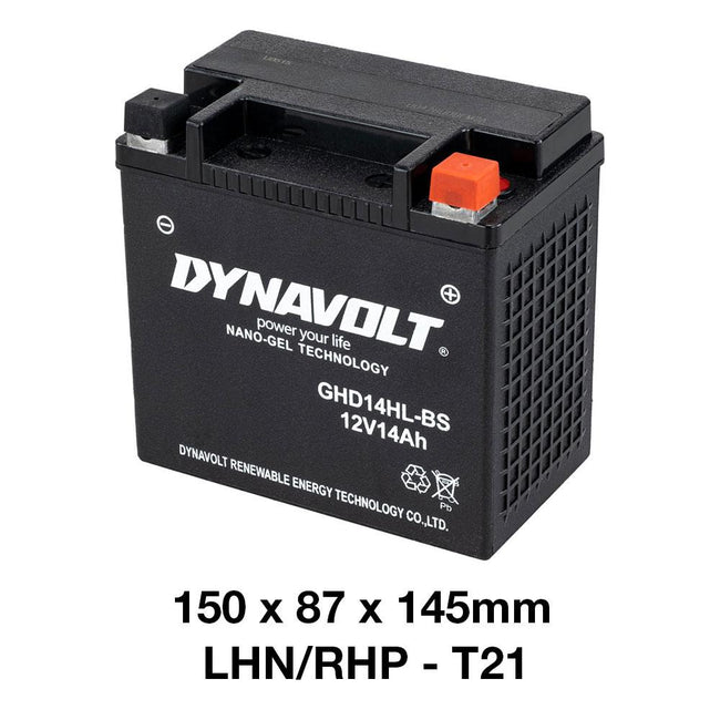 DYNAVOLT GHD14HL-BS BATTERY 12V AGM FA Nano Gel 14Ah Main Image