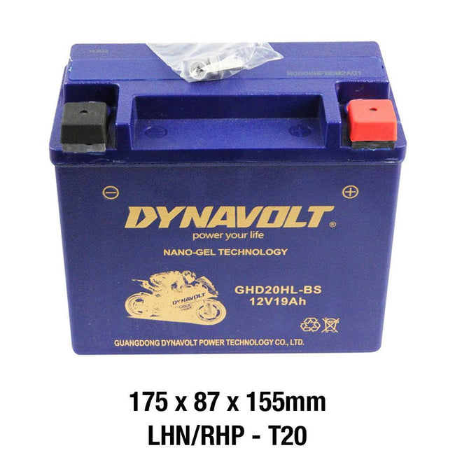 DYNAVOLT GHD20HL-BS BATTERY 12V AGM FA Nano Gel 20Ah Main Image
