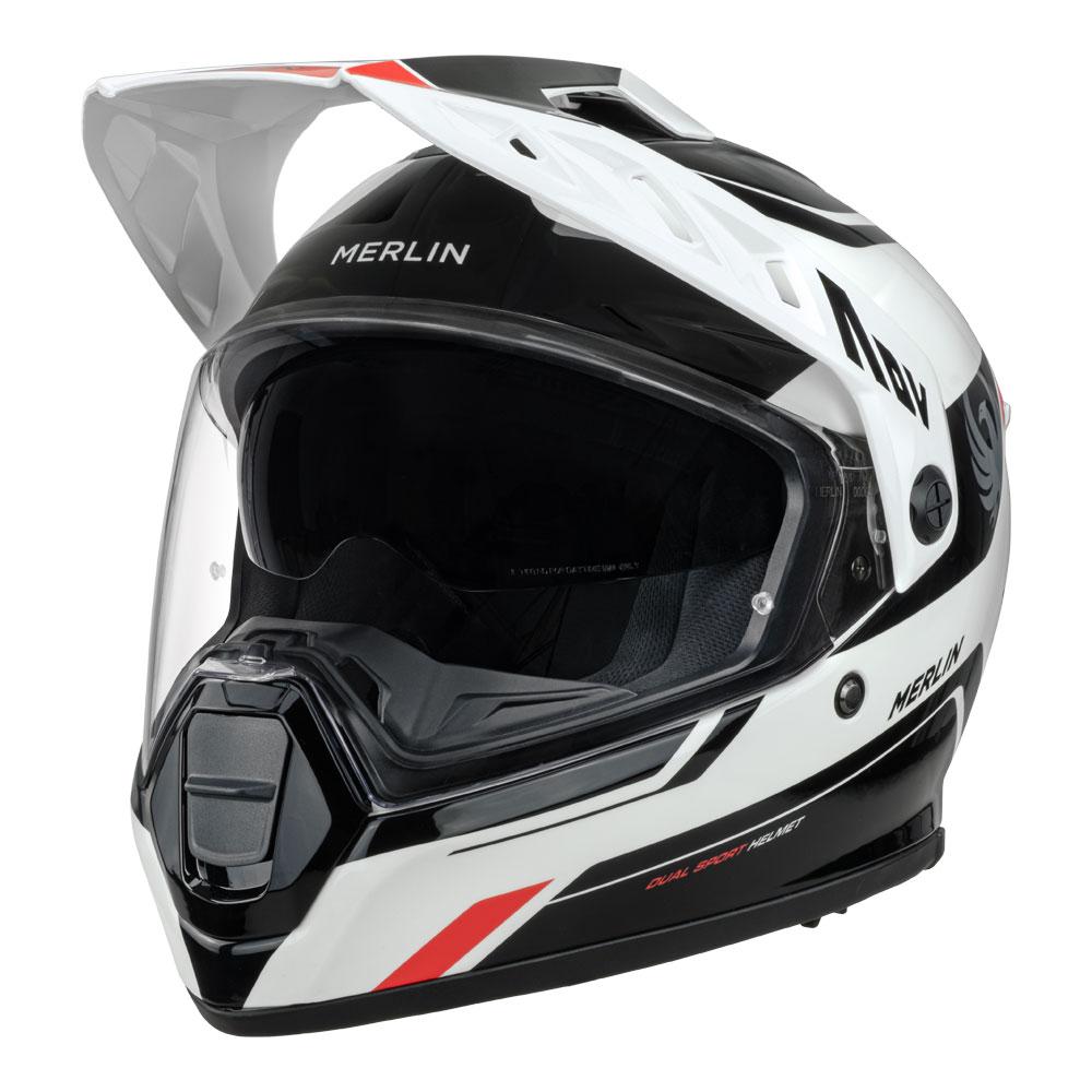 Merlin Torres Block Helmet White/Red