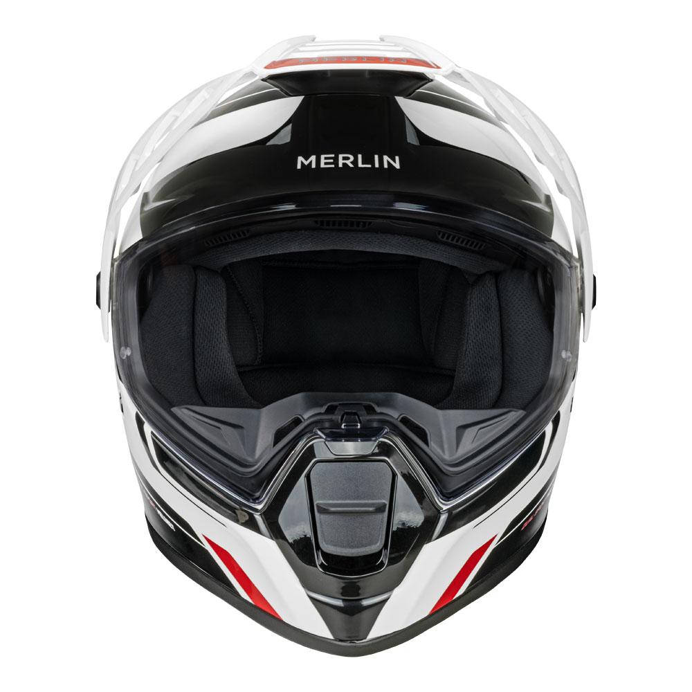 Merlin Torres Block Helmet White/Red