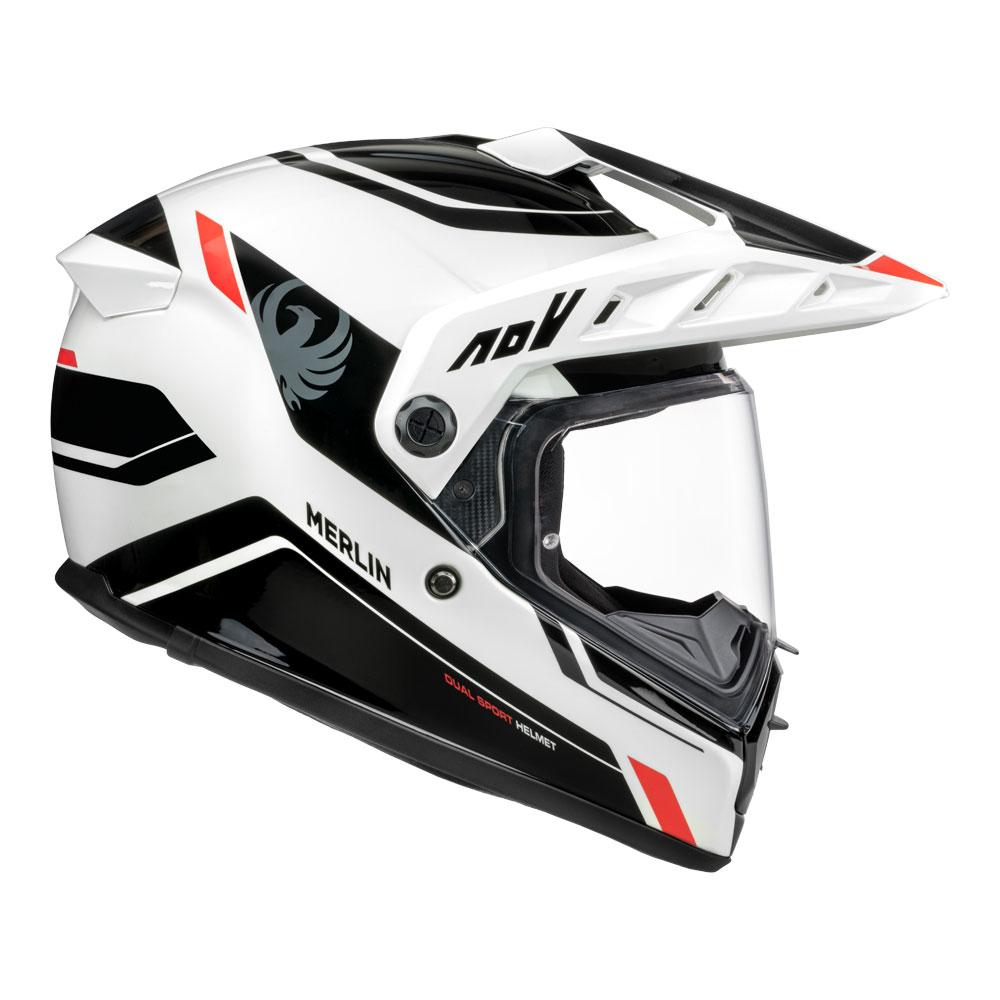 Merlin Torres Block Helmet White/Red
