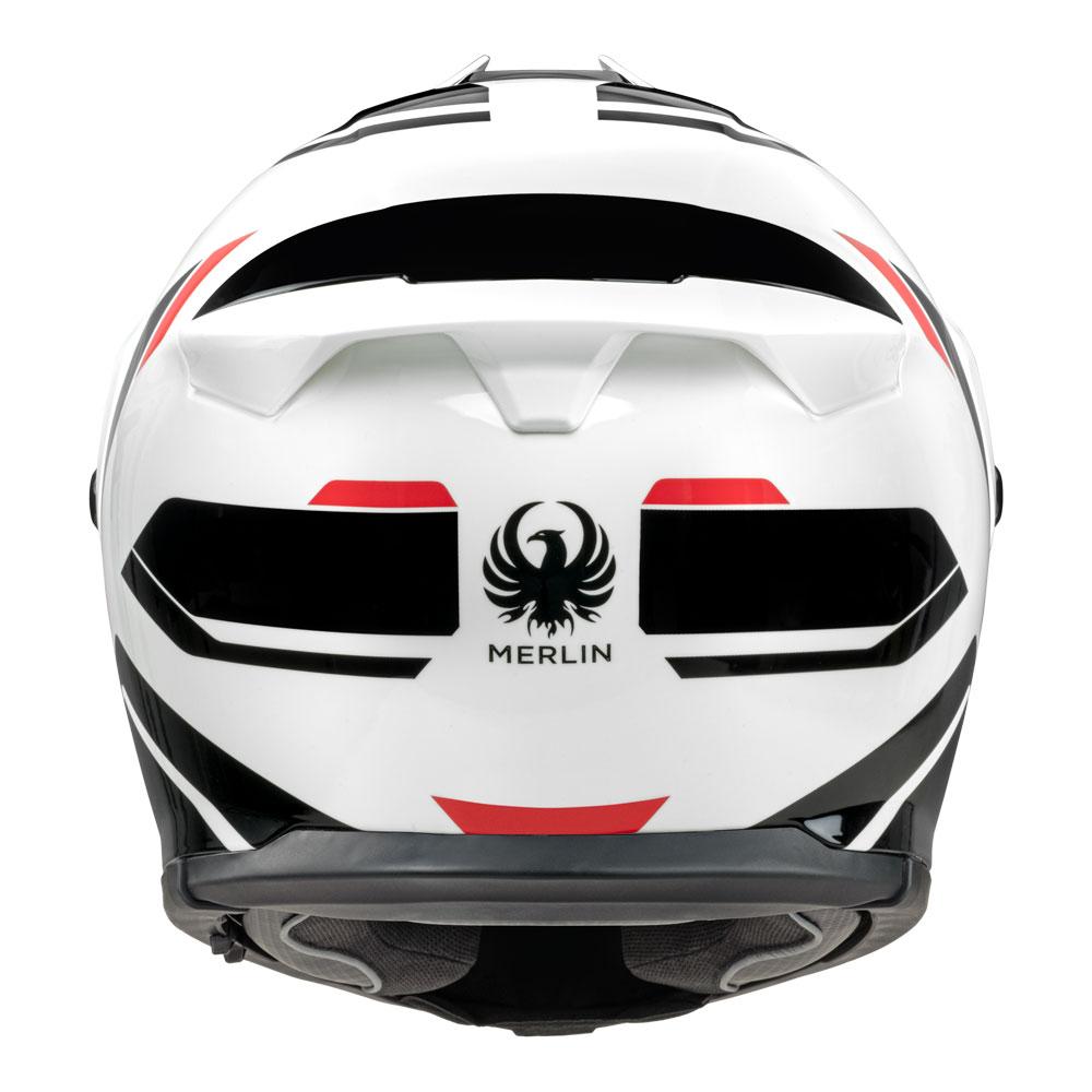 Merlin Torres Block Helmet White/Red