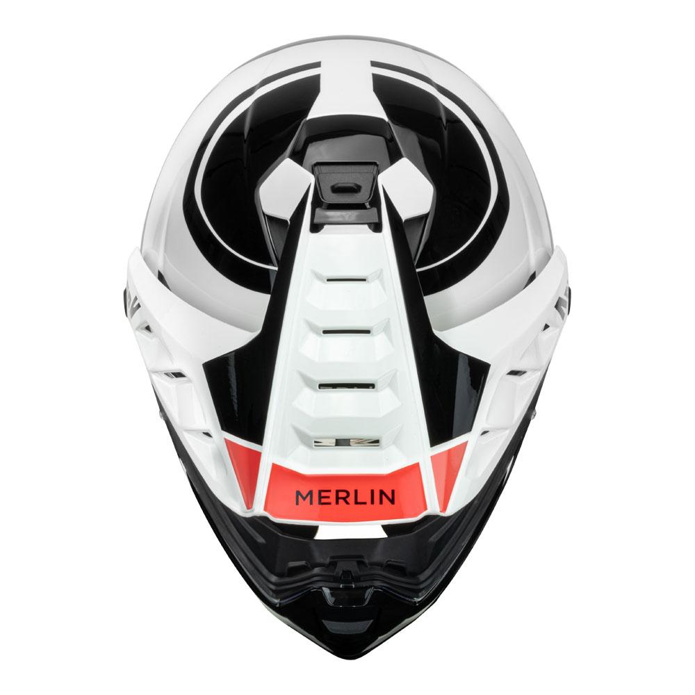 Merlin Torres Block Helmet White/Red