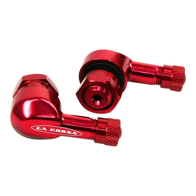 LA CORSA TUBELESS VALVE STEM RED - 11.3MM (PAIR) Hover Image