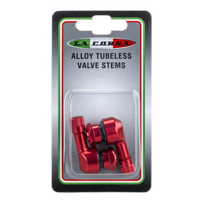 LA CORSA TUBELESS VALVE STEM RED - 11.3MM (PAIR) Main Image