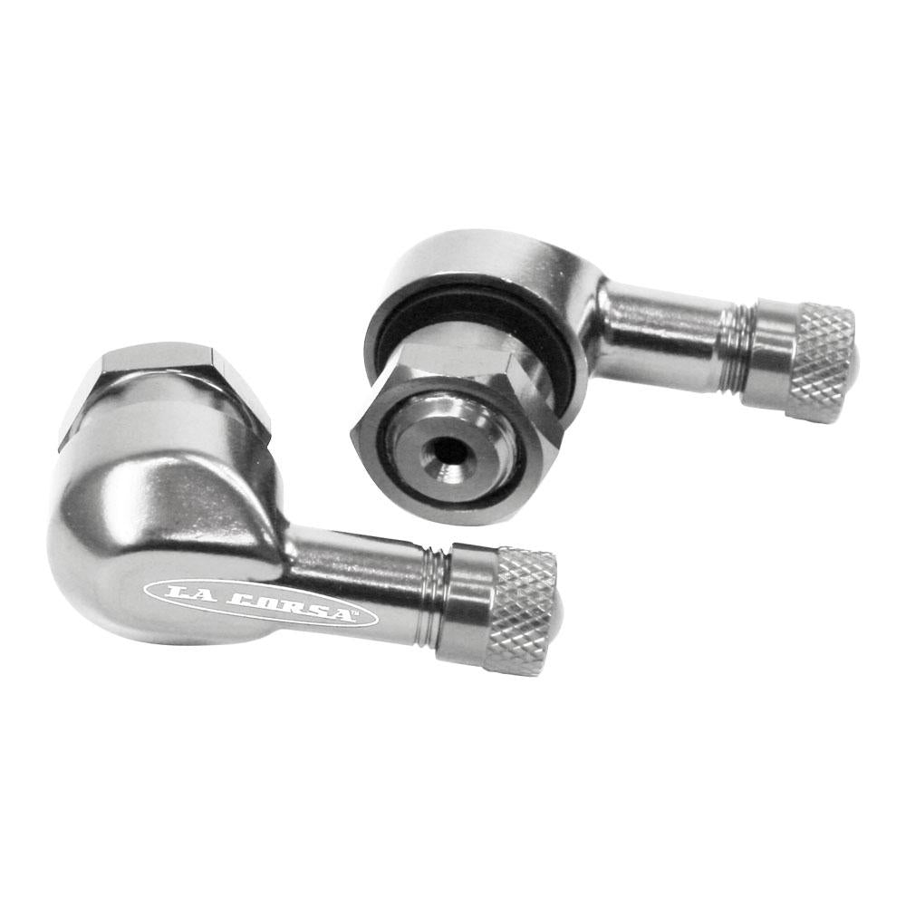 LA CORSA TUBELESS VALVE STEM - SILVER - 11.3MM (PAIR)