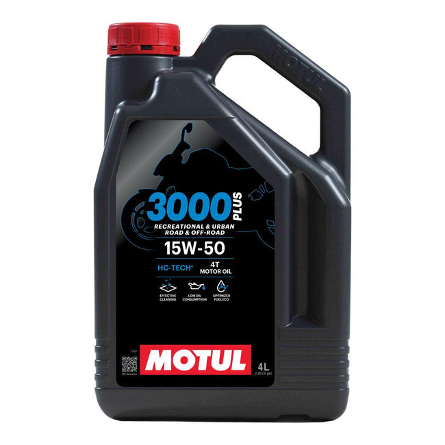 MOTUL 3000 PLUS 15W50  4 STROKE OIL - 4 Litre Hover Image