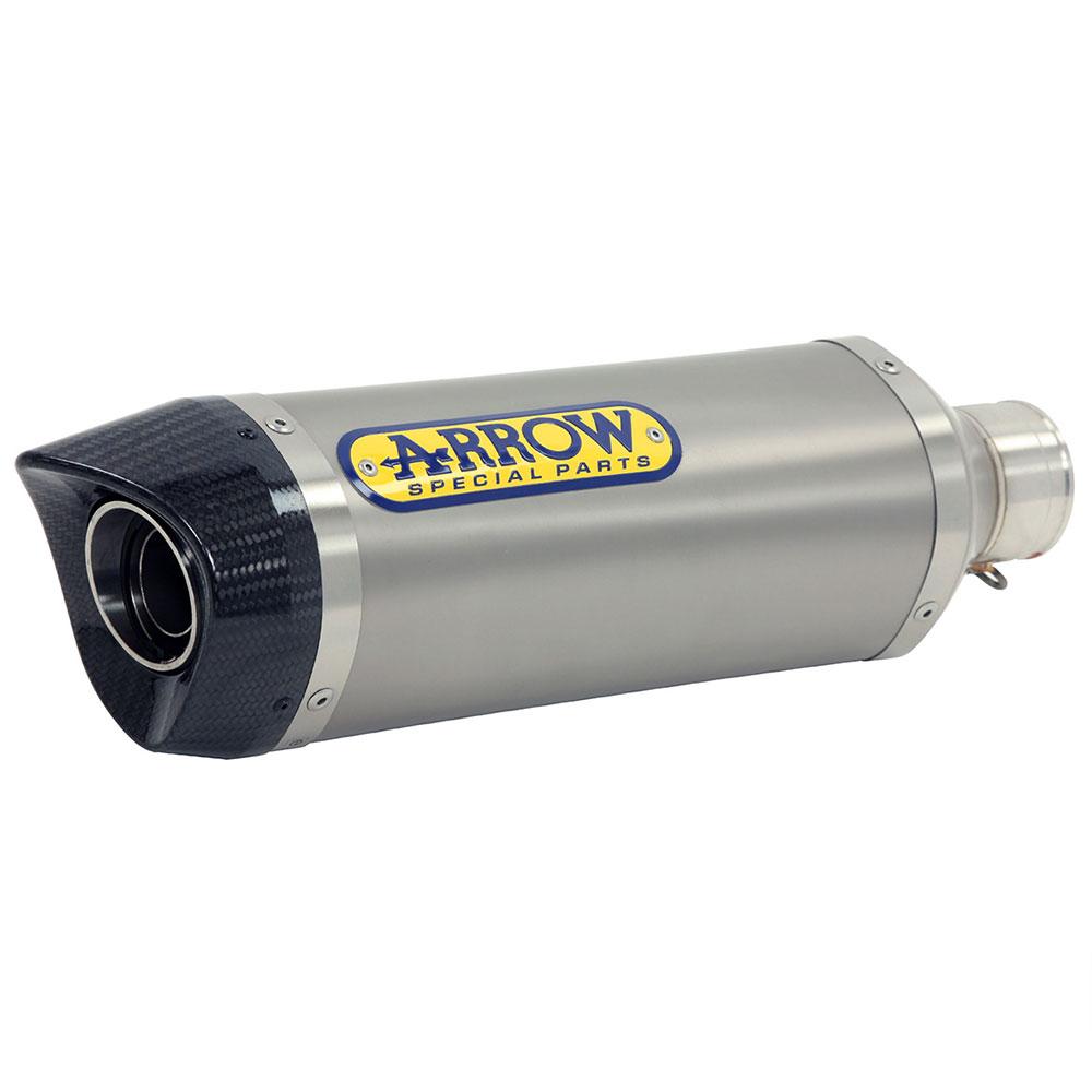 ARROW 71772AK Silencer - THUNDER Aluminium Silver with Carbon End Cap