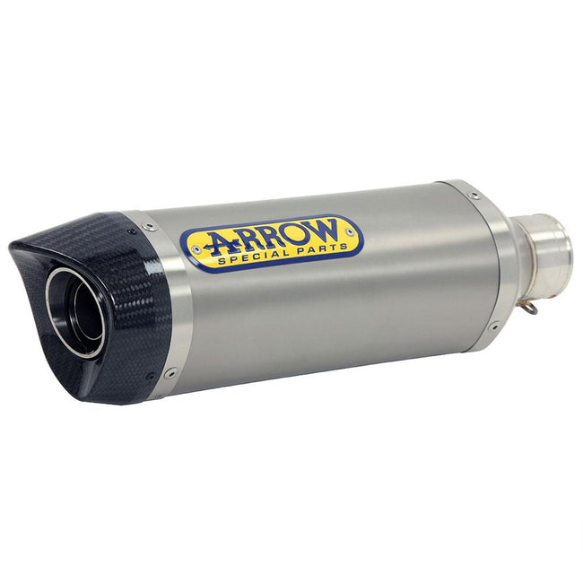 ARROW 71772AK Silencer - THUNDER Aluminium Silver with Carbon End Cap Main Image