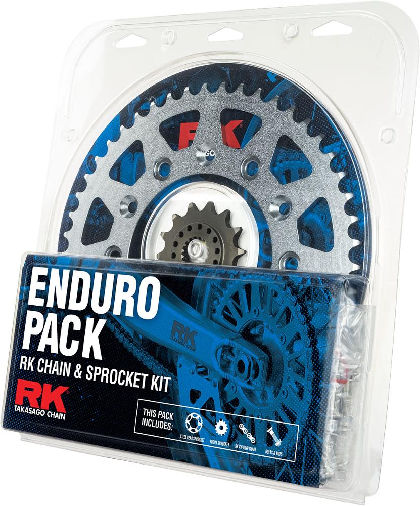 ENDURO PACK - RK CHAIN & SPROCKET KIT - STEEL - 13/52 WR250F 01-25