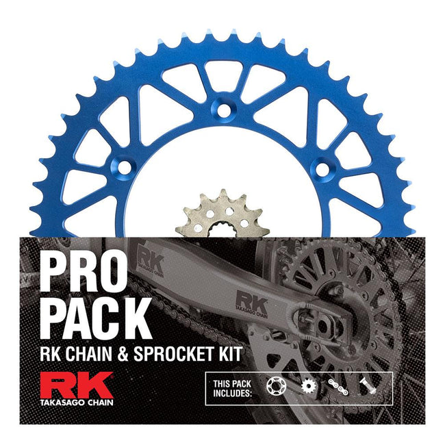 PRO PACK - RK CHAIN & SPROCKET KIT GOLD+BLUE 13/49 YZ250F 01-25 Hover Image