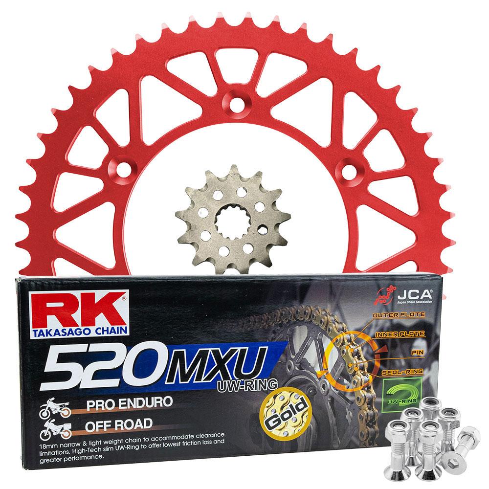 PRO PACK - RK CHAIN & SPROCKET KIT GOLD+RED 13/48 CRF250R 18-21