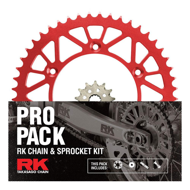 PRO PACK - RK CHAIN & SPROCKET KIT GOLD+RED 13/48 CRF450R 02-25 / CRF250R 22-25 Hover Image
