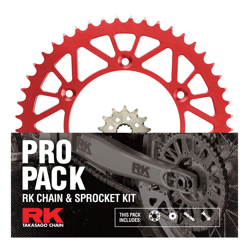 PRO PACK - RK CHAIN & SPROCKET KIT GOLD+RED 13/50 CRF450R 02-25 / CRF250 22-25