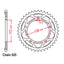 REAR SPROCKET - STEEL 41T 525P (32-2CR-41)