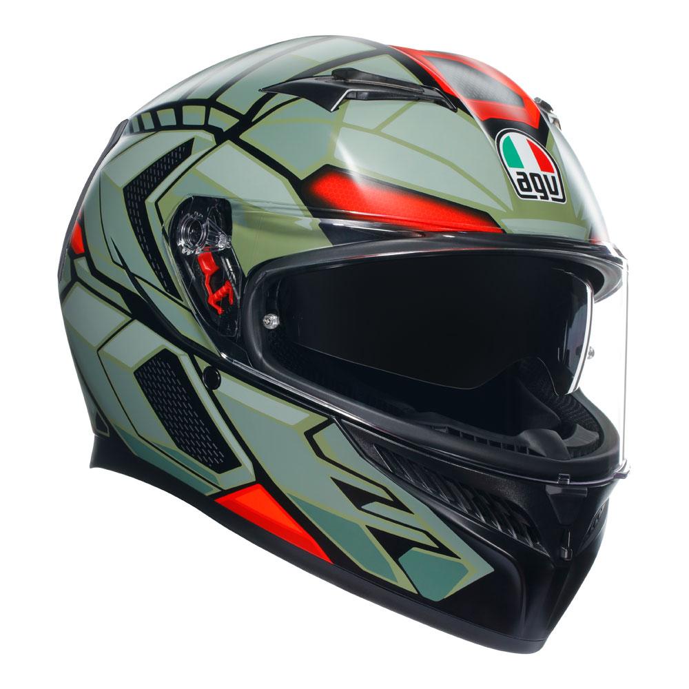 AGV K3 - DECEPT MATT BLACK/GREEN/RED