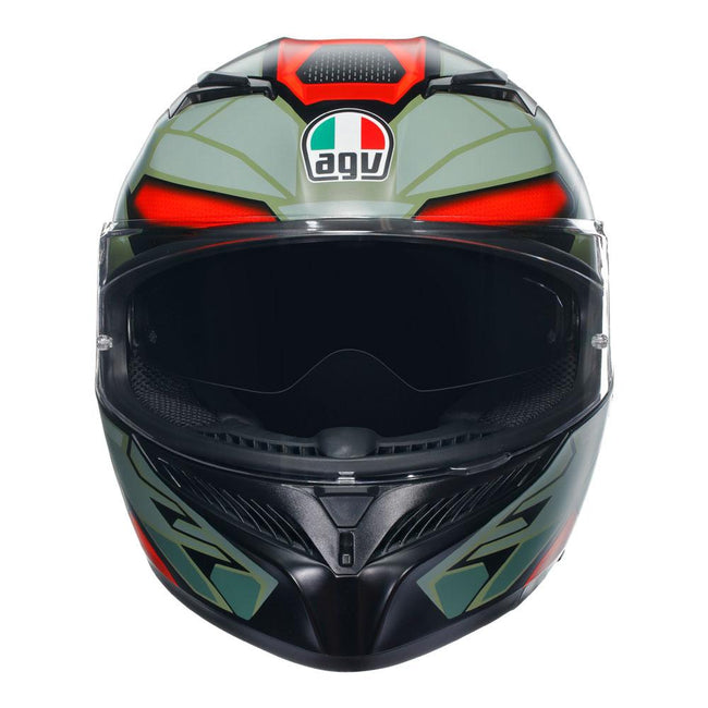 AGV K3 - DECEPT MATT BLACK/GREEN/RED Main Image