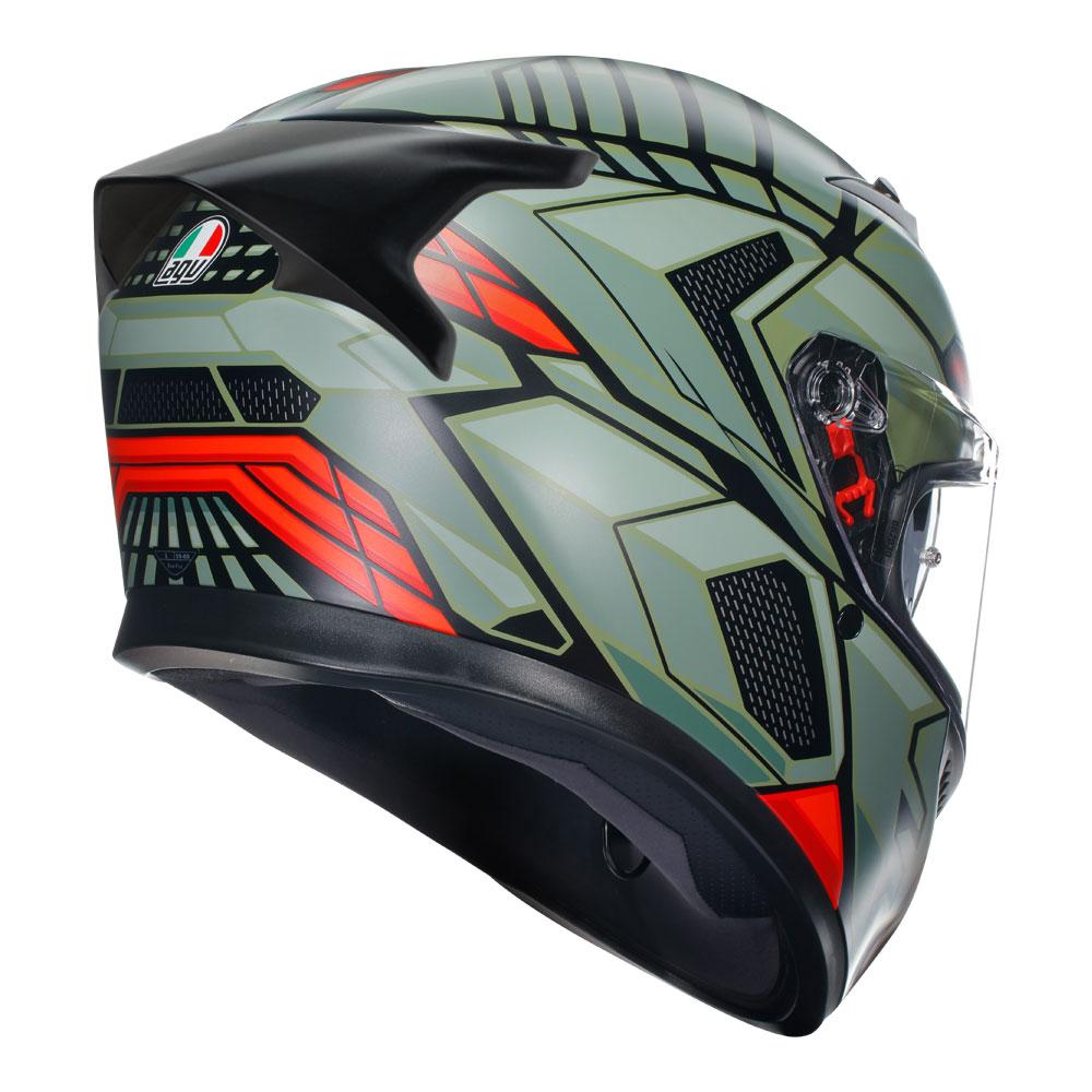 AGV K3 - DECEPT MATT BLACK/GREEN/RED