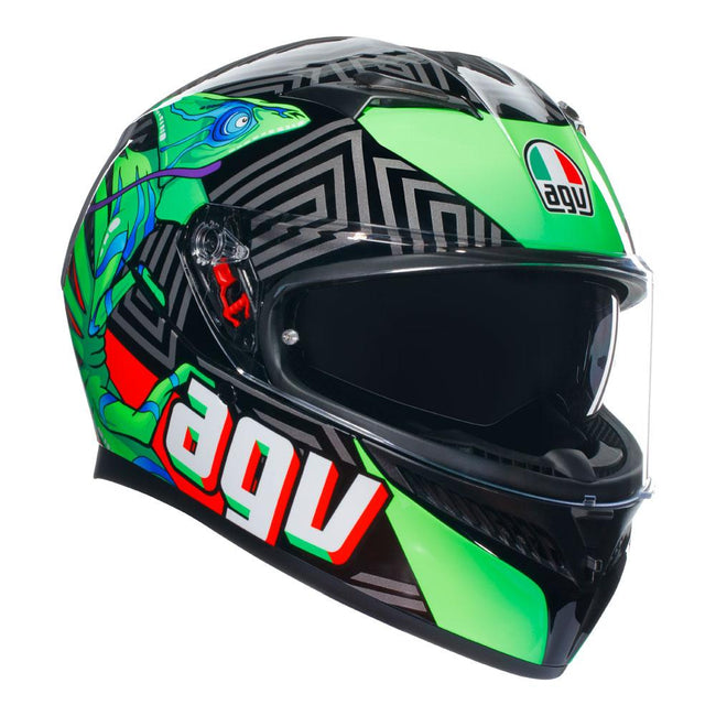 AGV K3 - KAMALEON BLACK/RED/GREEN Hover Image