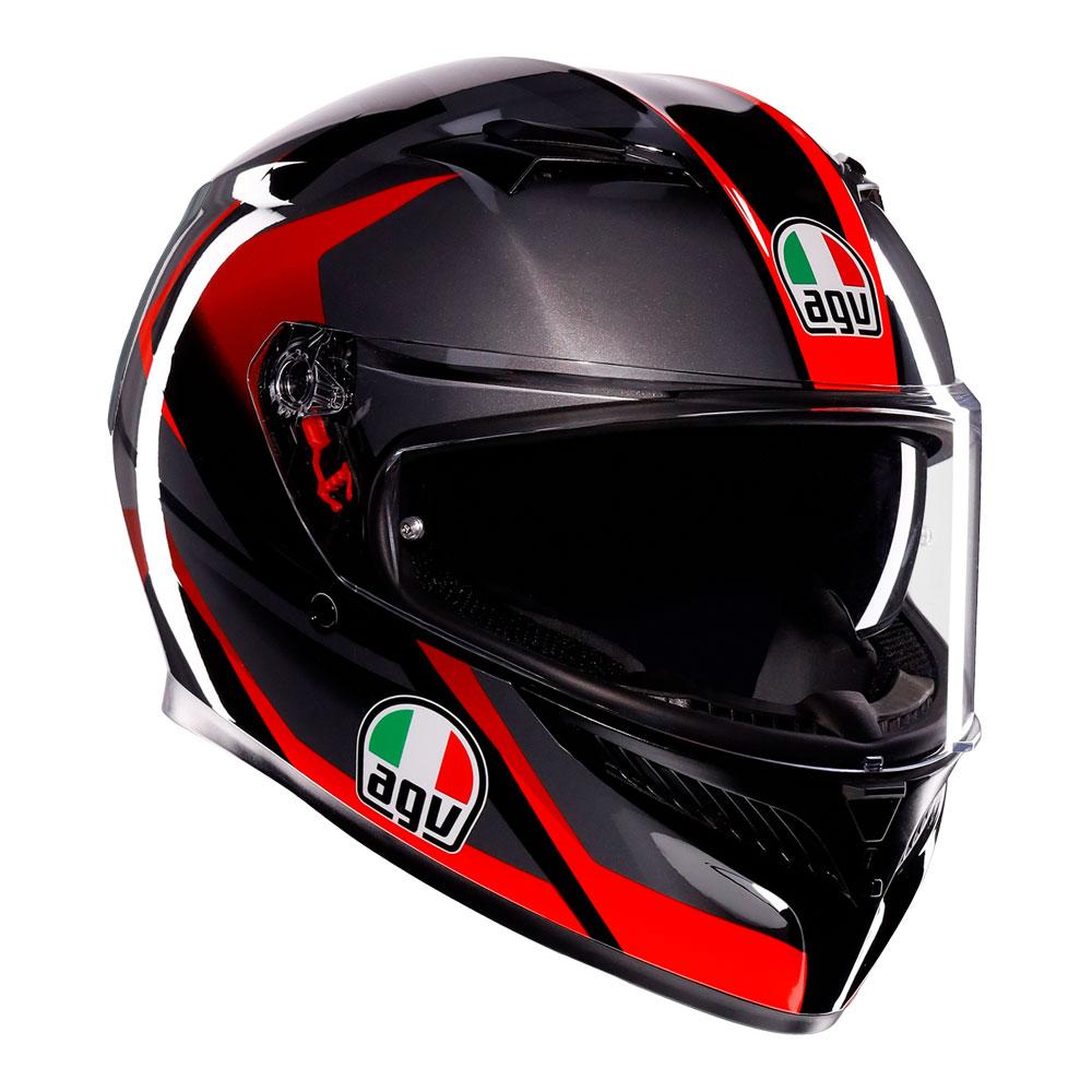 AGV K3 - STRIGA MATT BLACK/GREY/RED
