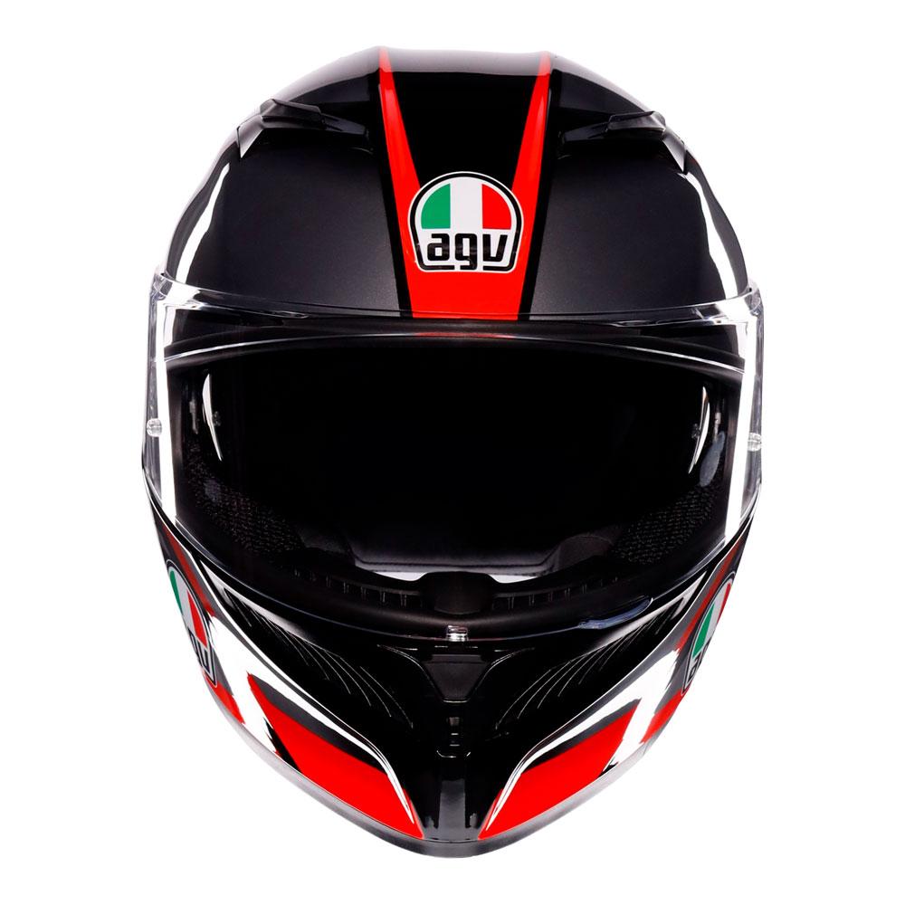 AGV K3 - STRIGA MATT BLACK/GREY/RED