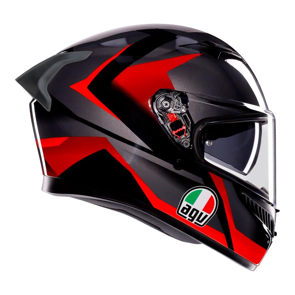 AGV K3 - STRIGA MATT BLACK/GREY/RED