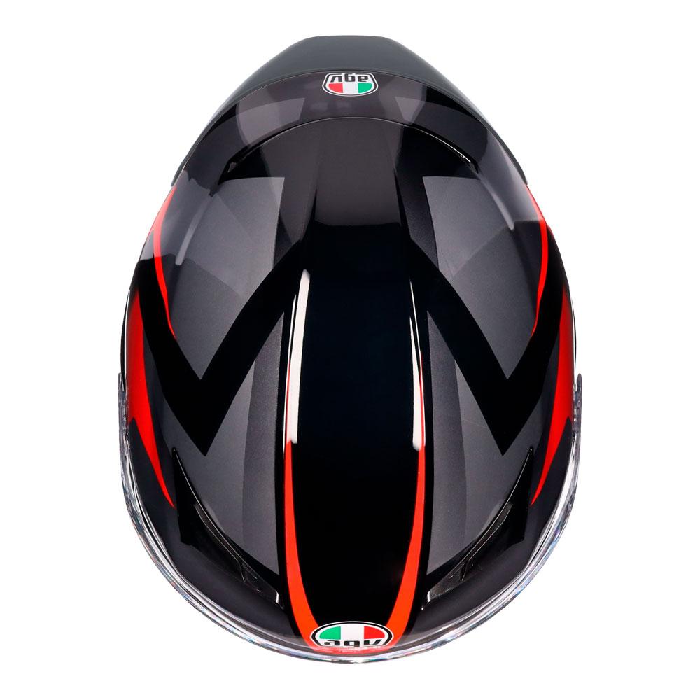 AGV K3 - STRIGA MATT BLACK/GREY/RED