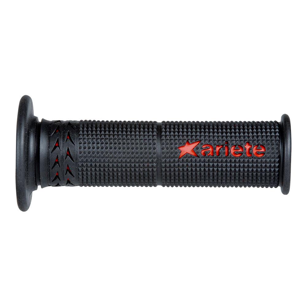 ARIETE GRIPS - ESTORIL - SBK - SOFT DUAL-COMPOUND - BLACK/RED - 120mm Open End