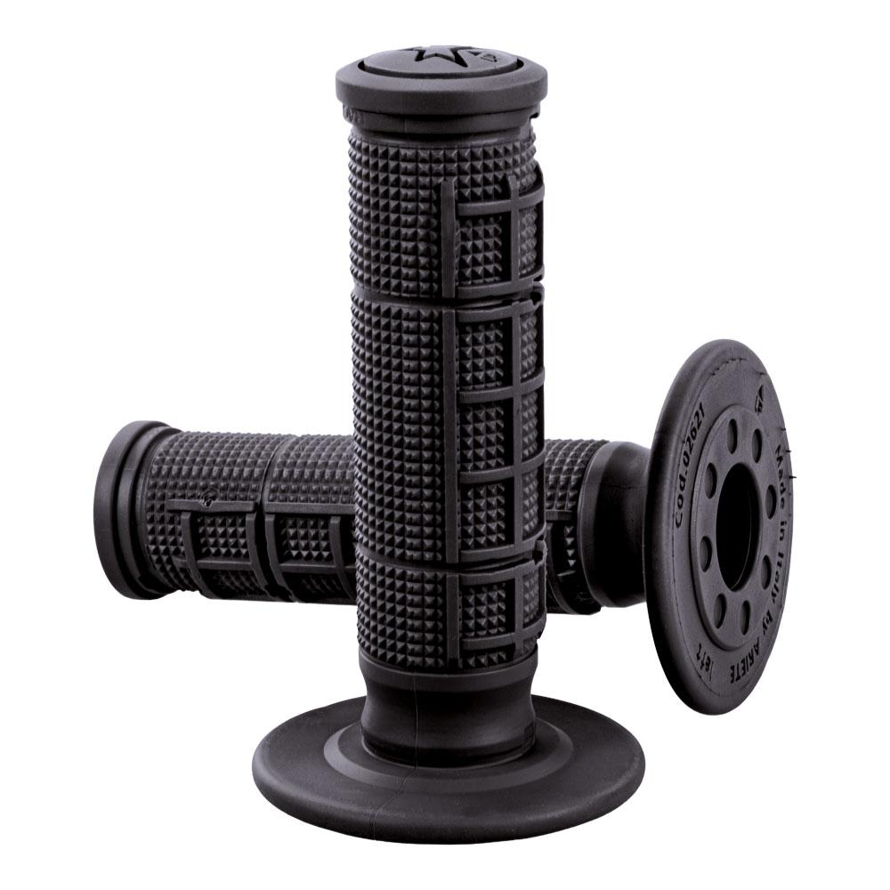 ARIETE GRIPS - UNITY HALF WAFFLE - MX - SOFT COMPOUND - BLACK - 115mm Closed End