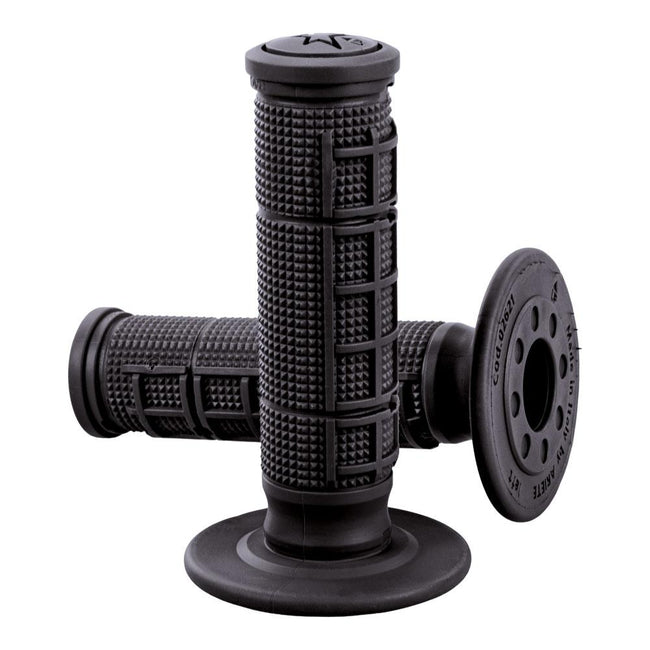 ARIETE GRIPS - UNITY HALF WAFFLE - MX - SOFT COMPOUND - BLACK - 115mm Closed End Hover Image
