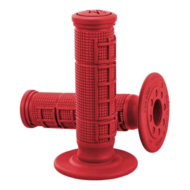 ARIETE GRIPS - UNITY HALF WAFFLE - MX - ASP COMPOUND - RED - 115mm Closed End Hover Image