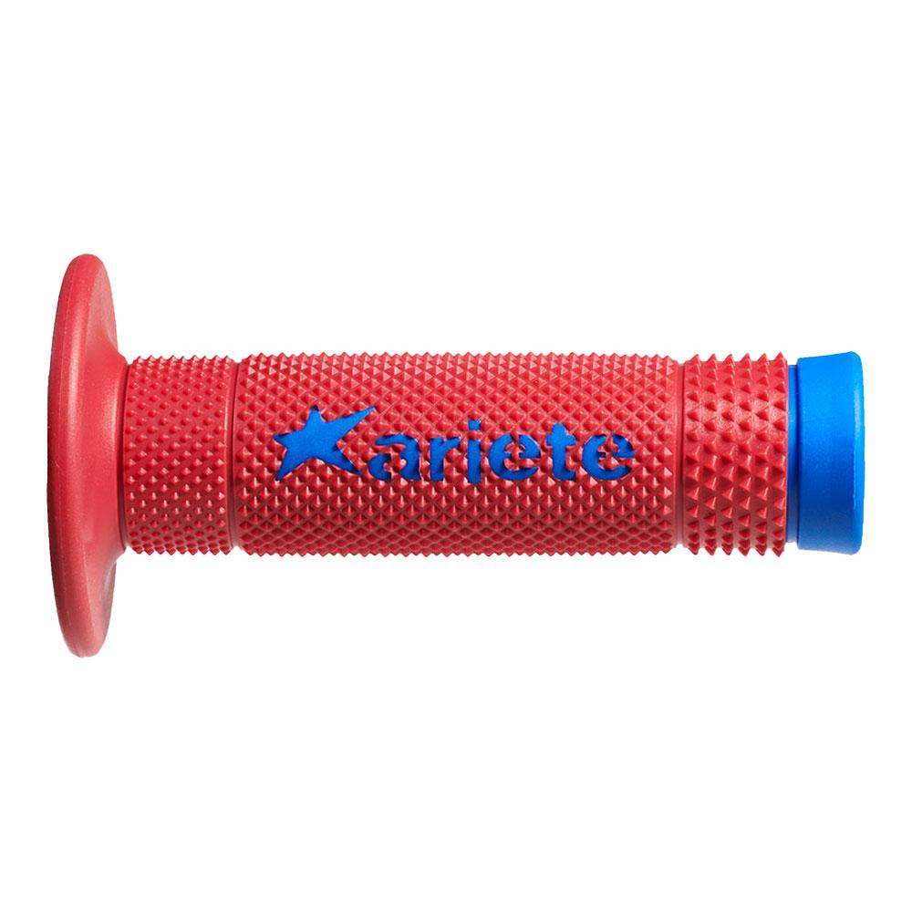 ARIETE GRIPS - VULCAN - OFF ROAD - DUAL COMPOUND - RED/BLUE - 115mm Closed End