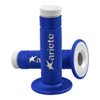 ARIETE GRIPS - VULCAN - OFF ROAD - DUAL COMPOUND - BLUE/WHITE - 115mm Closed End