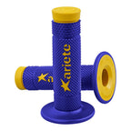 ARIETE GRIPS - VULCAN - OFF ROAD - DUAL COMPOUND - BLUE/YELLOW - 115mm Closed End