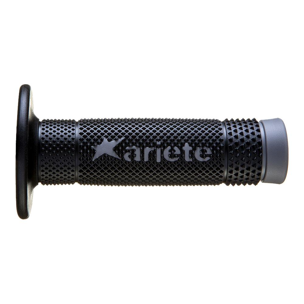 ARIETE GRIPS - VULCAN - OFF ROAD - DUAL COMPOUND - BLACK/GREY - 115mm Closed End