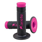 ARIETE GRIPS - VULCAN - OFF ROAD - DUAL COMPOUND - BLACK/PINK - 115mm Closed End