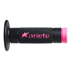 ARIETE GRIPS - VULCAN - OFF ROAD - DUAL COMPOUND - BLACK/PINK - 115mm Closed End