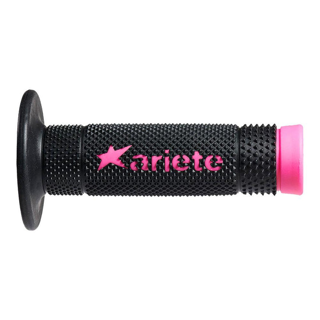 ARIETE GRIPS - VULCAN - OFF ROAD - DUAL COMPOUND - BLACK/PINK - 115mm Closed End Main Image