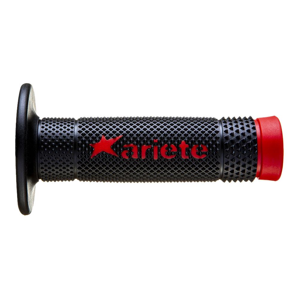 ARIETE GRIPS - VULCAN - OFF ROAD - DUAL COMPOUND - BLACK/RED - 115mm Closed End