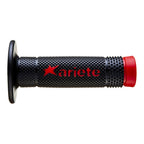 ARIETE GRIPS - VULCAN - OFF ROAD - DUAL COMPOUND - BLACK/RED - 115mm Closed End