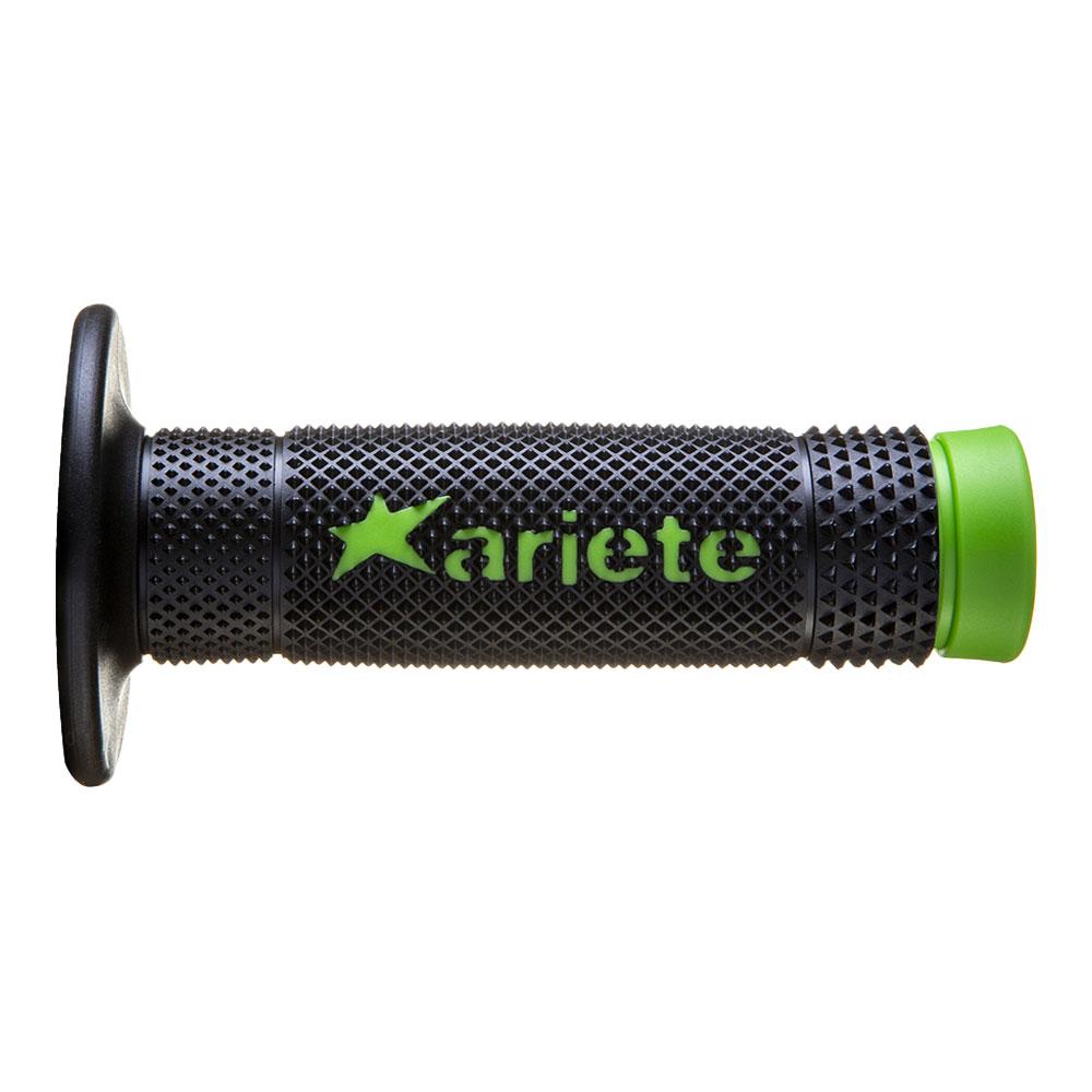 ARIETE GRIPS - VULCAN - OFF ROAD - DUAL COMPOUND - BLACK/GREEN - 115mm Closed End