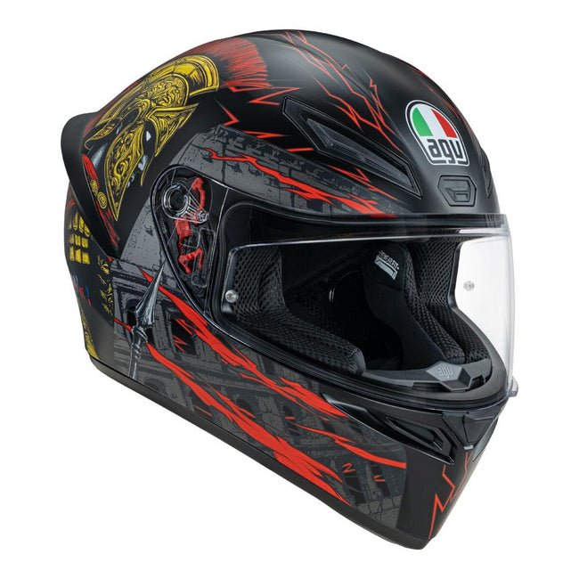 AGV K1 S - GLADIATOR MATT BLACK/GOLD/RED Hover Image