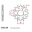 FRONT SPROCKET - STEEL  13T 520P D/D (31-214-13SC)