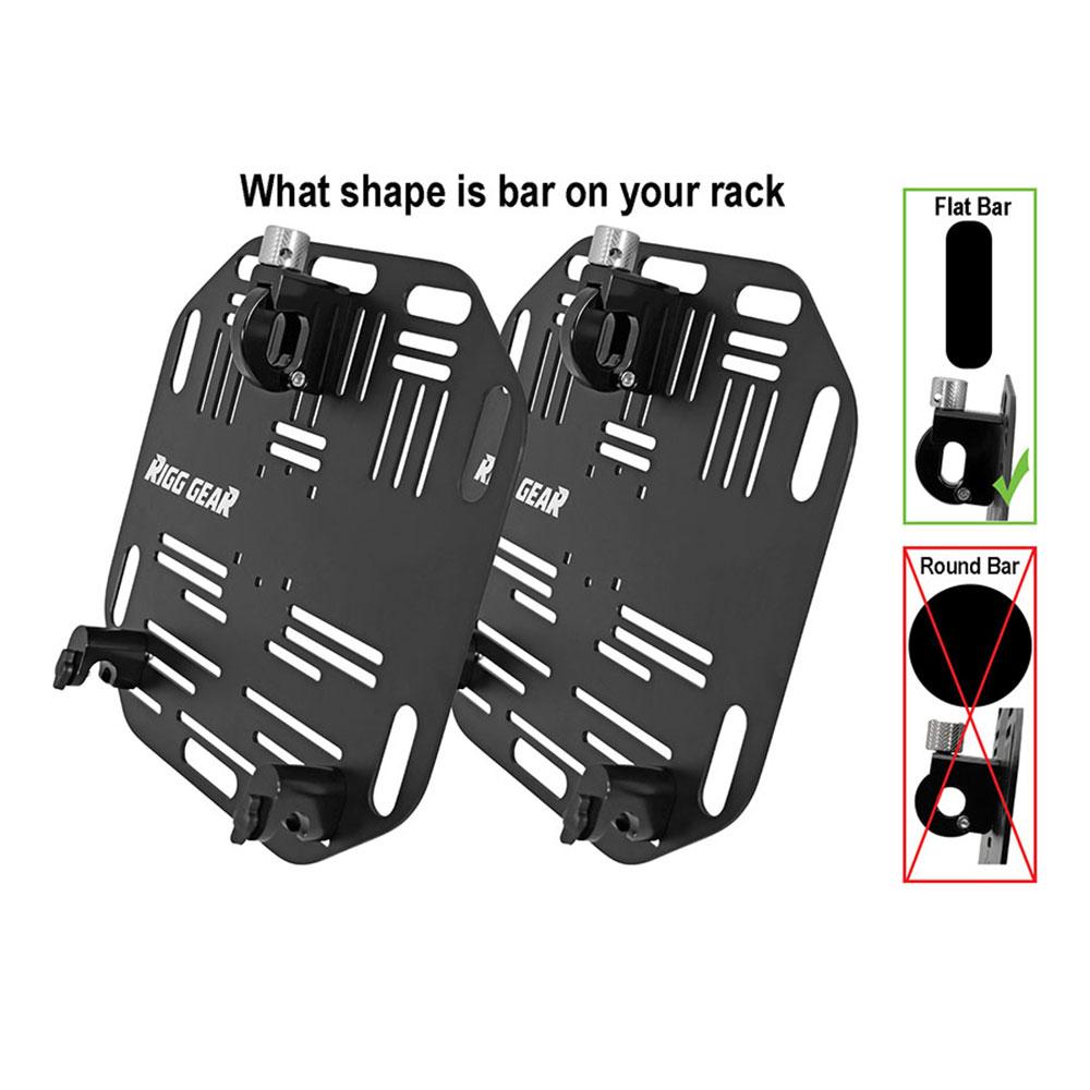 Nelson-Rigg Rigg Gear Saddlebag Quick Release Plates (RG-QRP-FB) Flat Frame